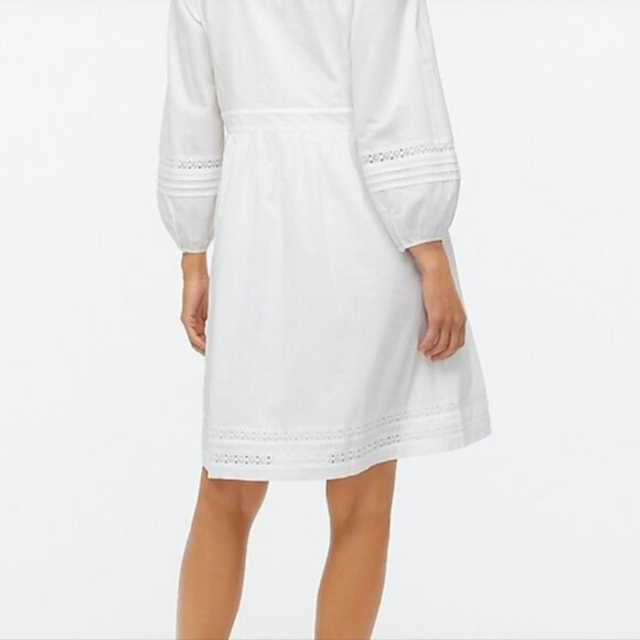 J.Crew Blue V-neck Mini dress With Trim in Navy Boho Peasant Size Small - Picture 2 of 16